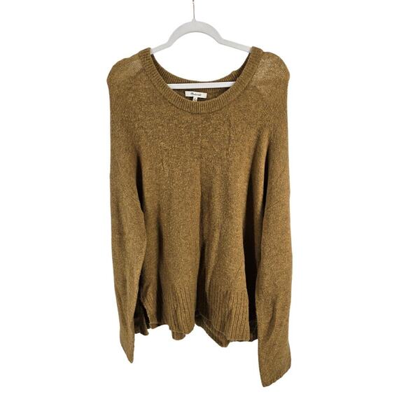 Madewell Sweaters - Madewell Women's Mustard Merino wool Alpaca blend Pullover Sweater Quiet Luxury